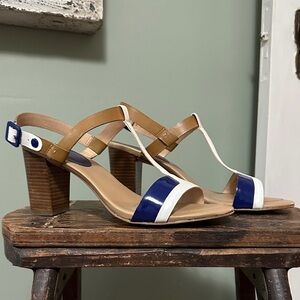Tommy Hilfiger Fremont 2 Blue and White Heeled Sandals